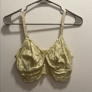 Colsie Pale Yellow Eyelet Unlined Bralette